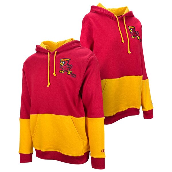Champion® Pennant Cy Cardinal & Gold Striped Hoodie (was $69.99)